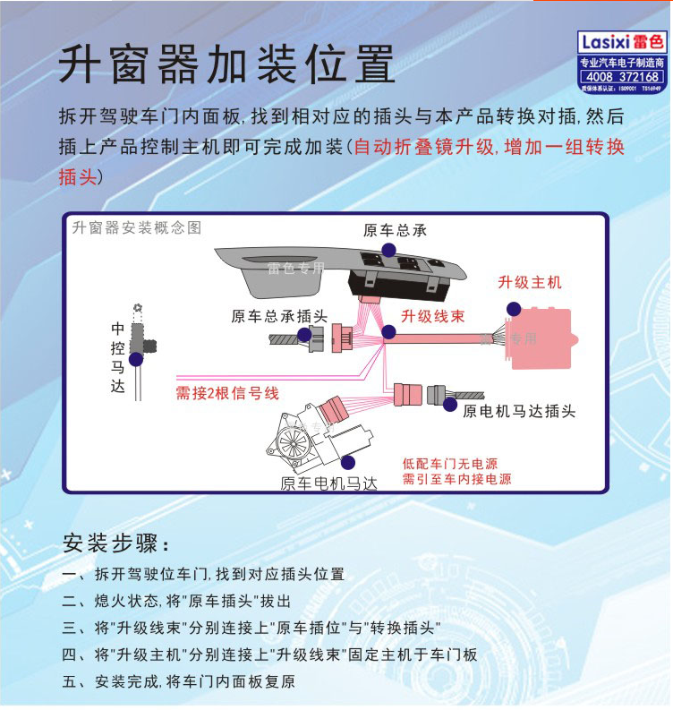 自動(dòng)升窗器使用說(shuō)明